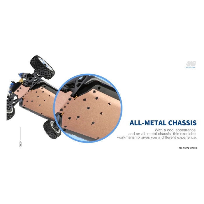 Баггі WLtoys 124017 4WD Brushless Metal Chassis 75 км/год на радіокеруванні 1:12